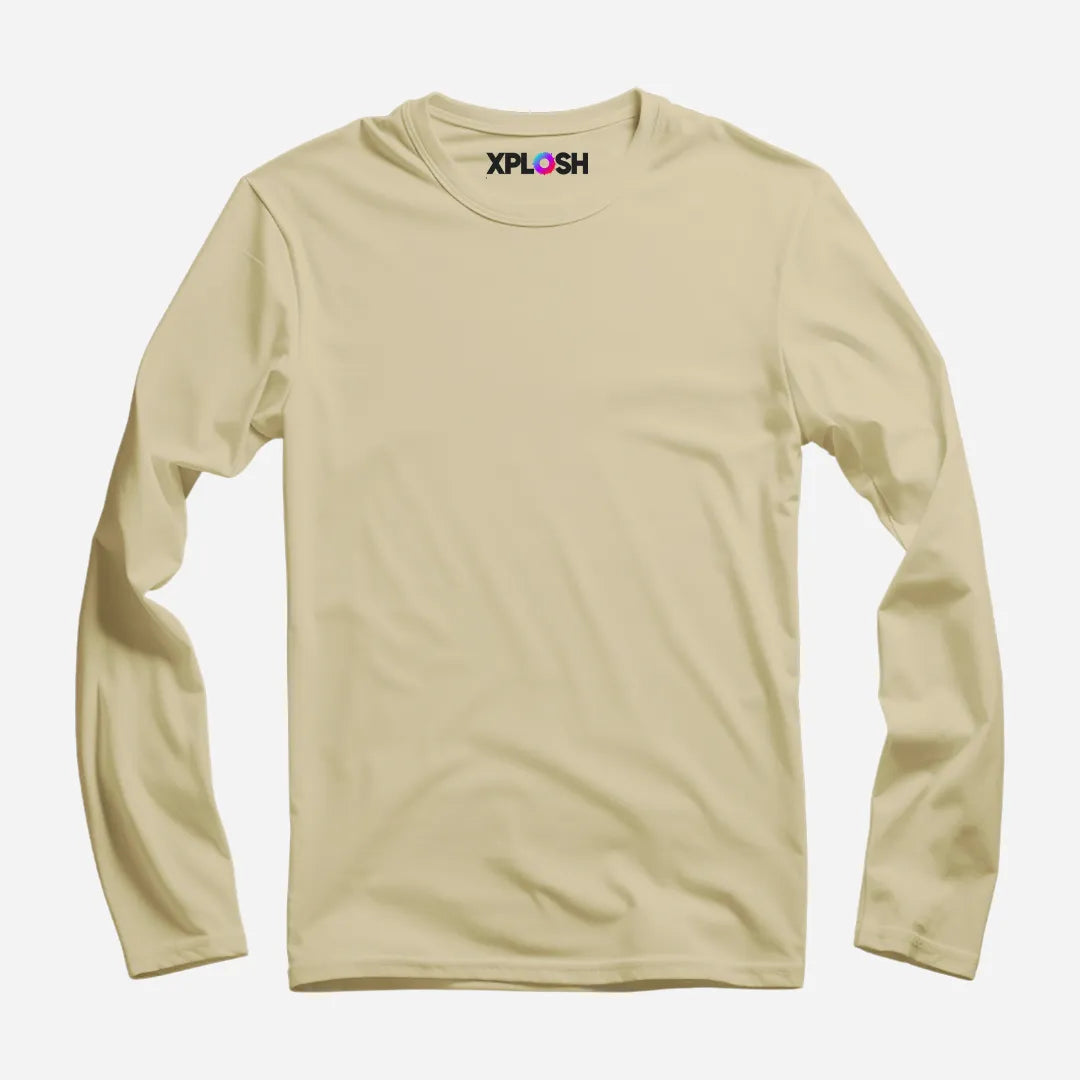 Beige Full Sleeve T-Shirt