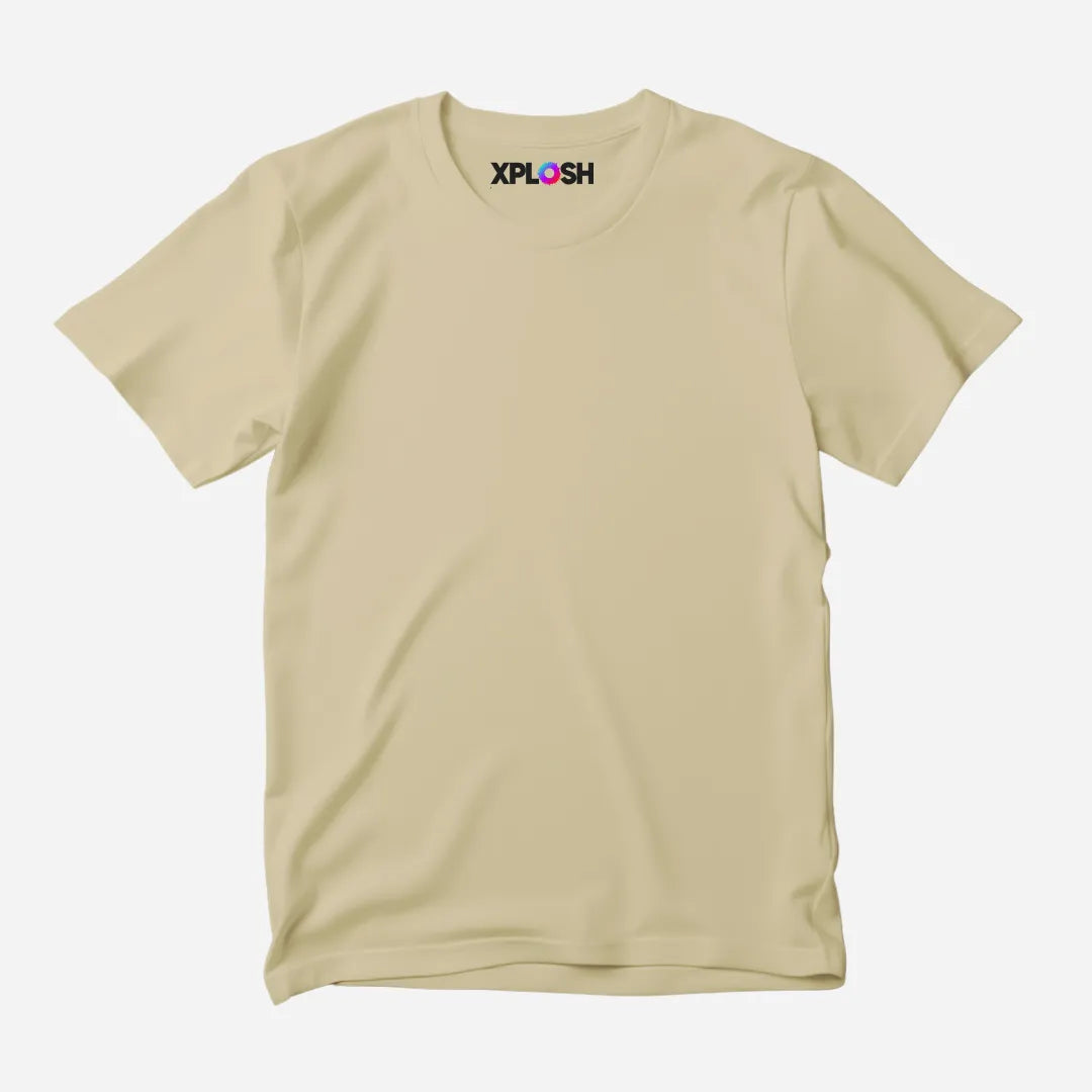 Beige Half Sleeve T-Shirt