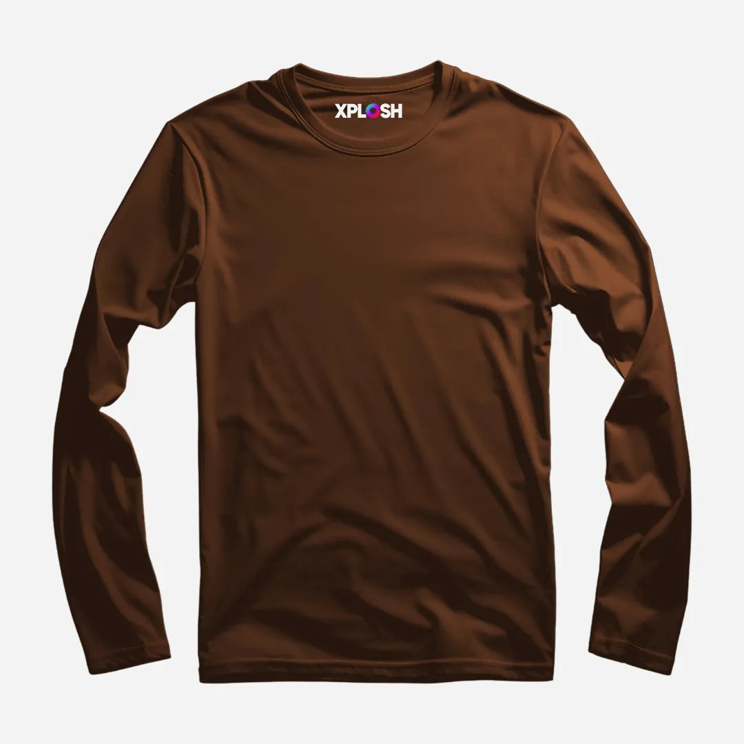 Choco Brown Full Sleeve T-Shirt