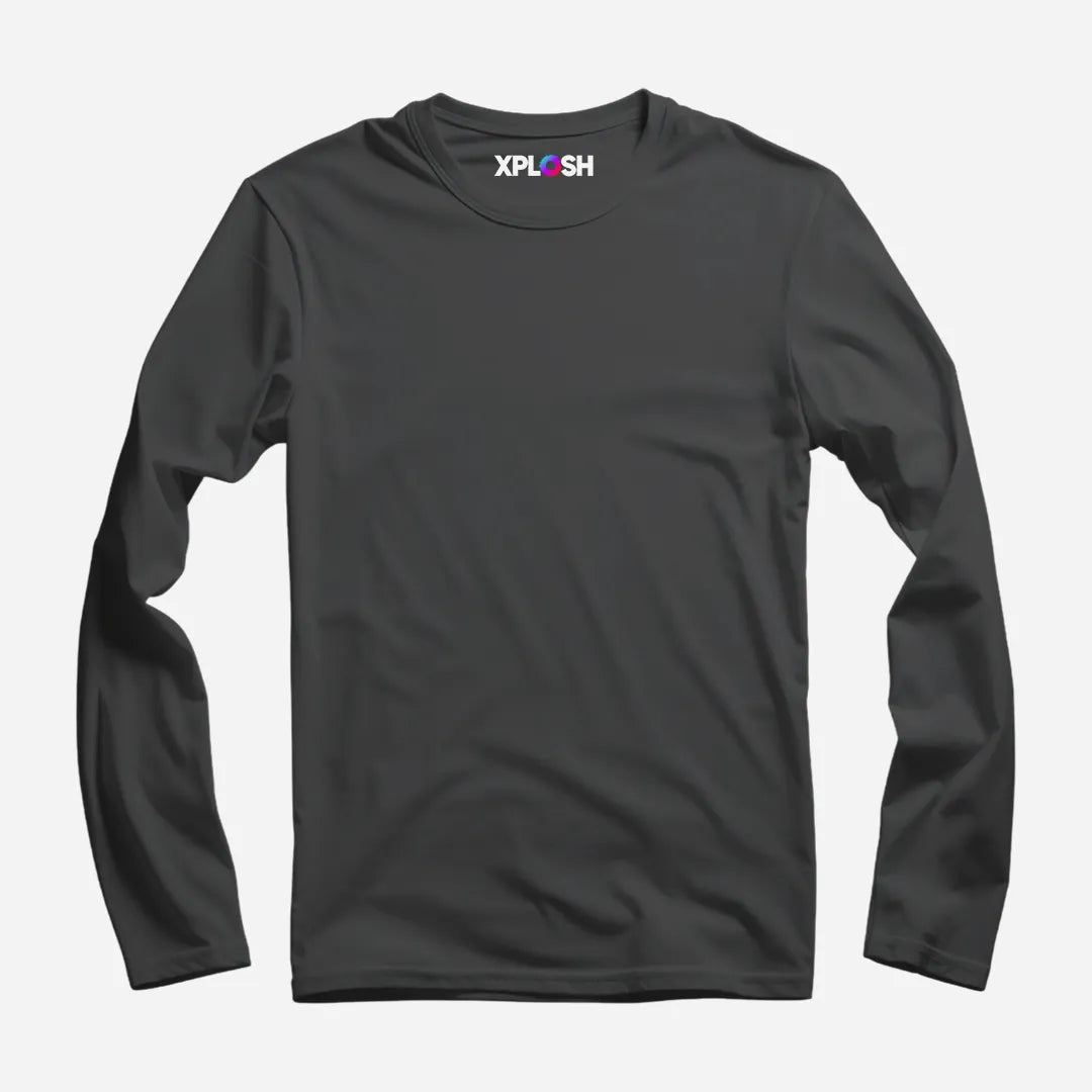 Charcoal Gray Full Sleeve T-Shirt