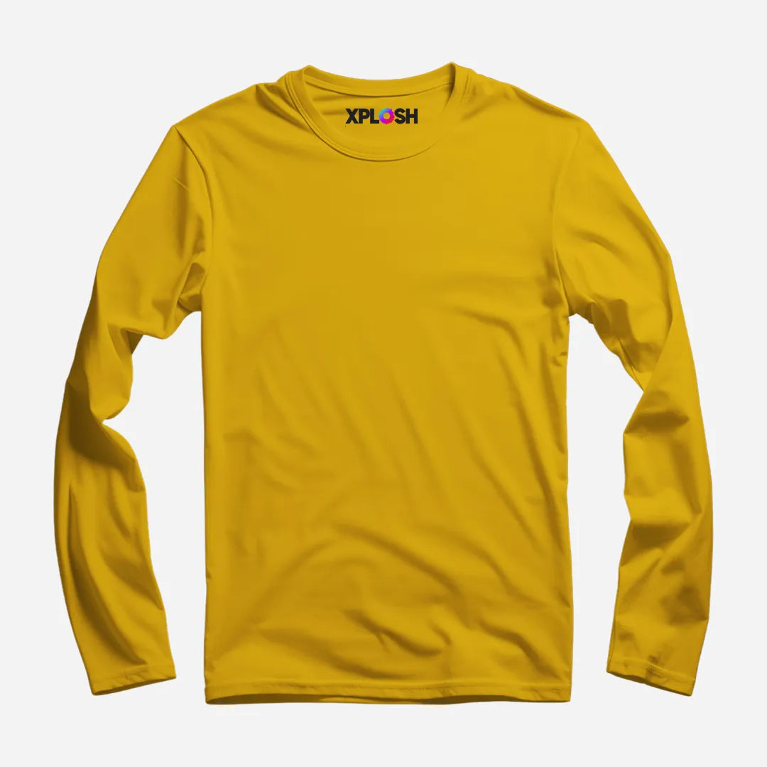 Mustard Full Sleeve T-Shirt