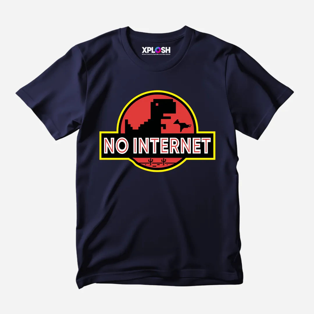 No Internet Half Sleeve T-Shirt