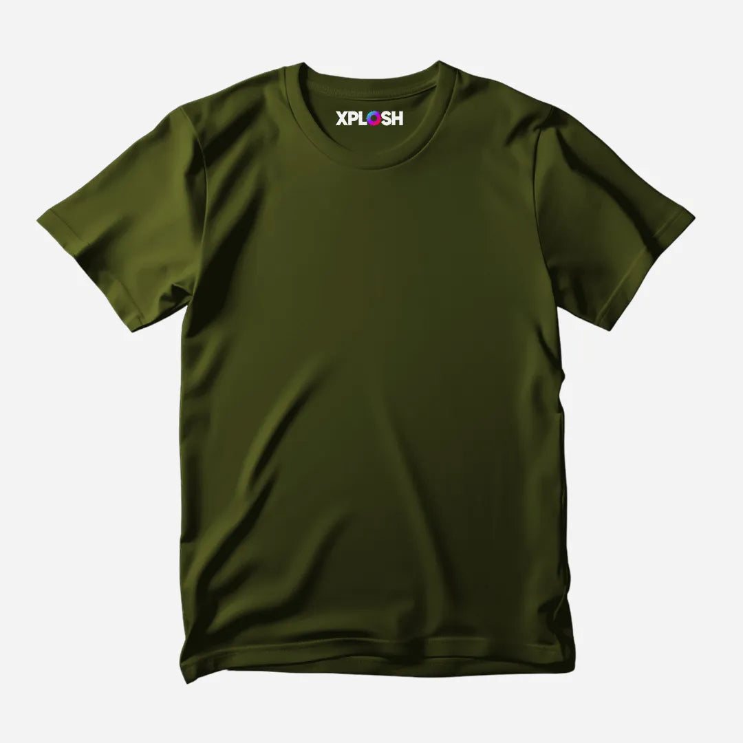 Olive Green Half Sleeve T-Shirt