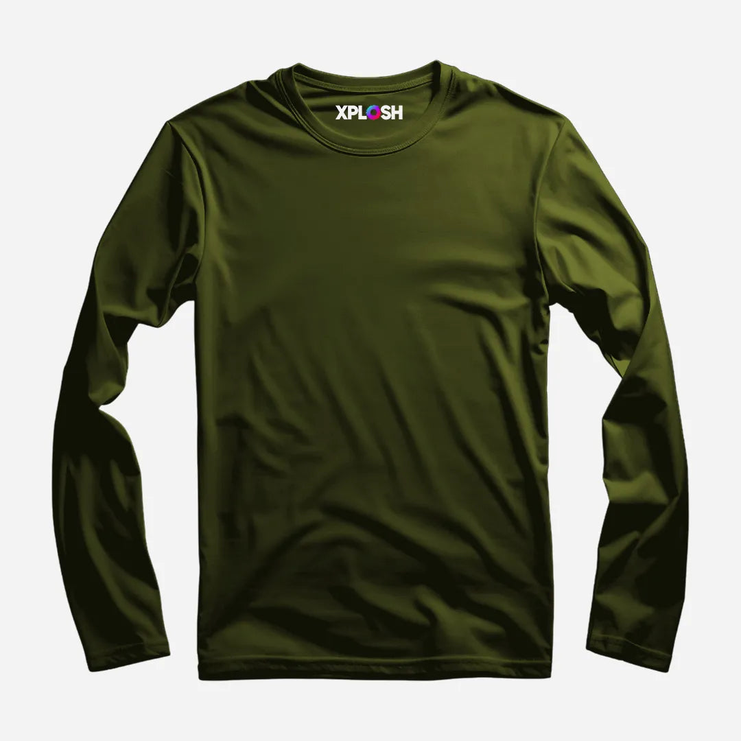 Olive Green Full Sleeve T-Shirt