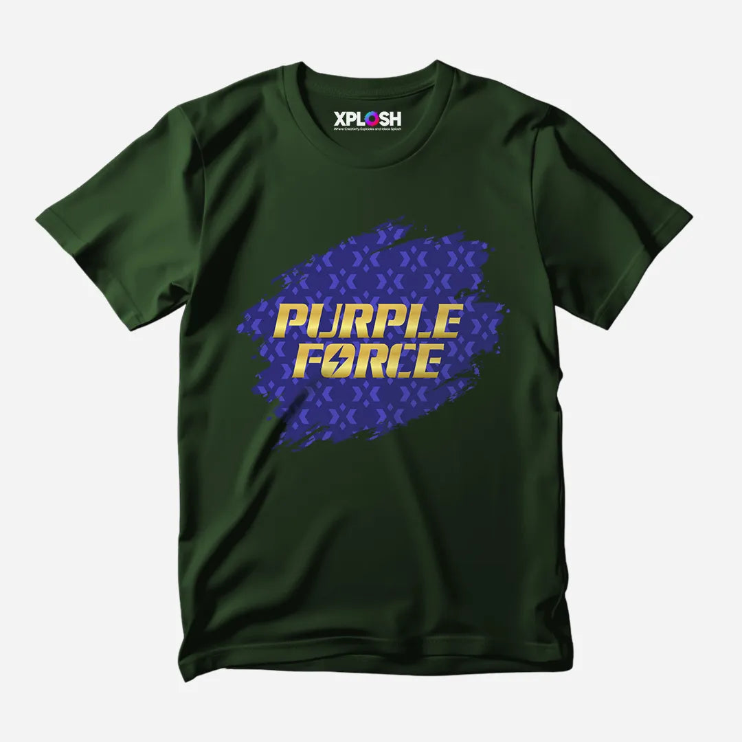 Purple Force Half Sleeve T-Shirt