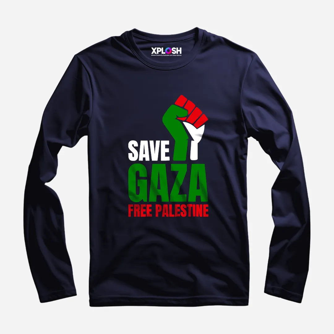 Save Gaza Full Sleeve T-Shirt