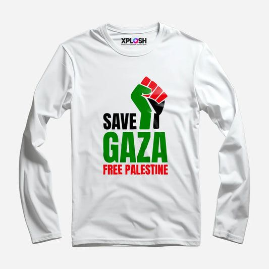 Save Gaza Full Sleeve T-Shirt