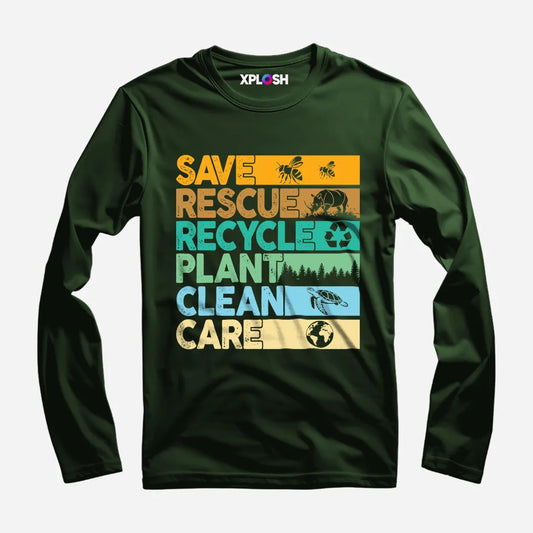 Save The Planet Full Sleeve T-Shirt