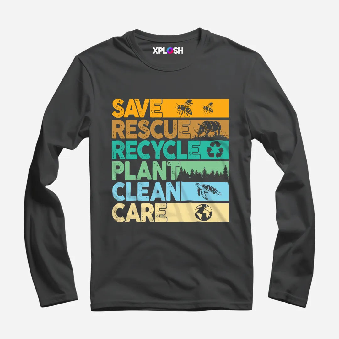 Save The Planet Full Sleeve T-Shirt