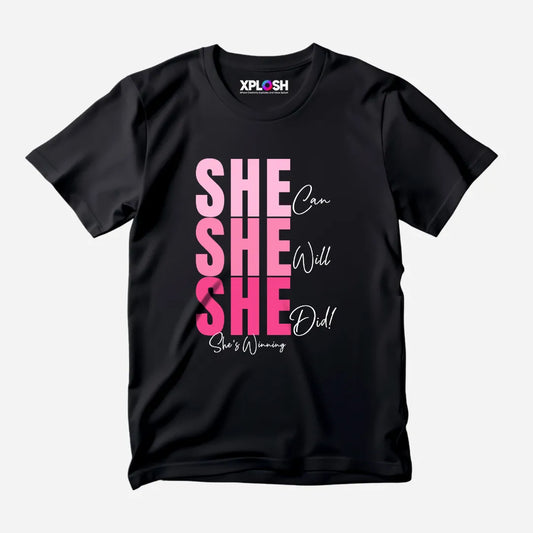 She Half Sleeve T-Shirt