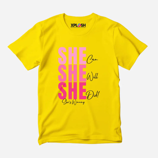 She Half Sleeve T-Shirt