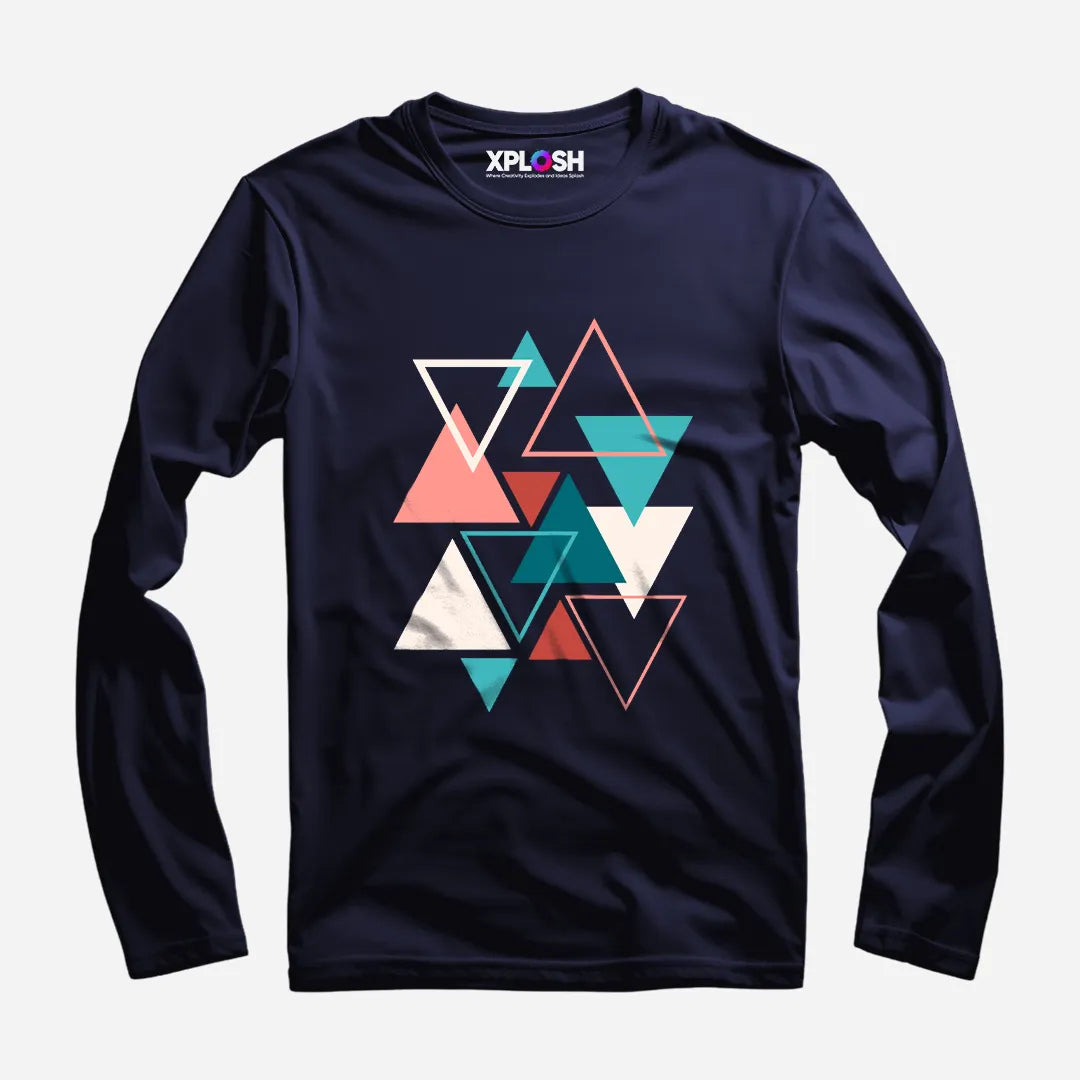 Triangles Full Sleeve T-Shirt