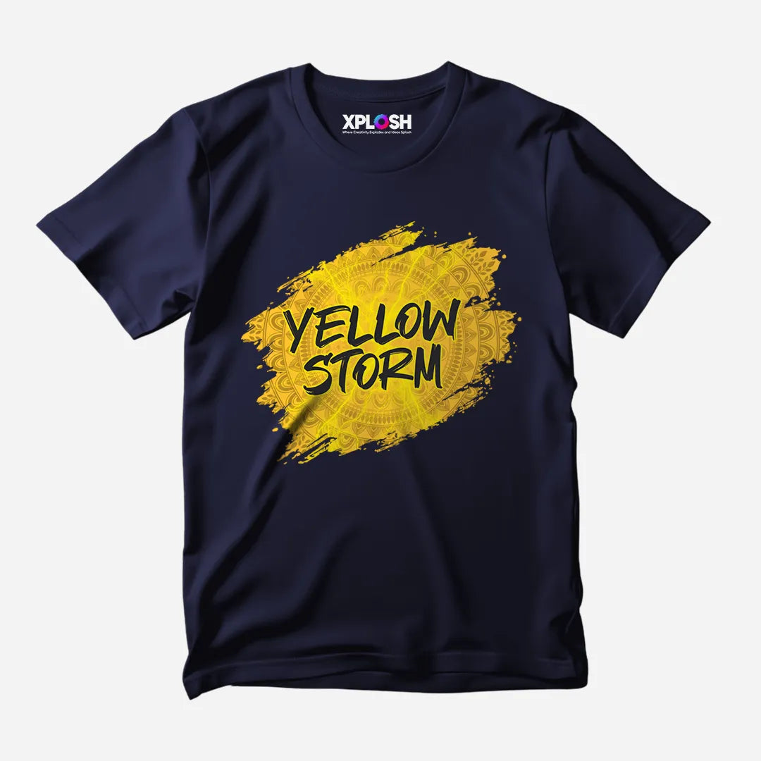 Yellow Storm Half Sleeve T-Shirt