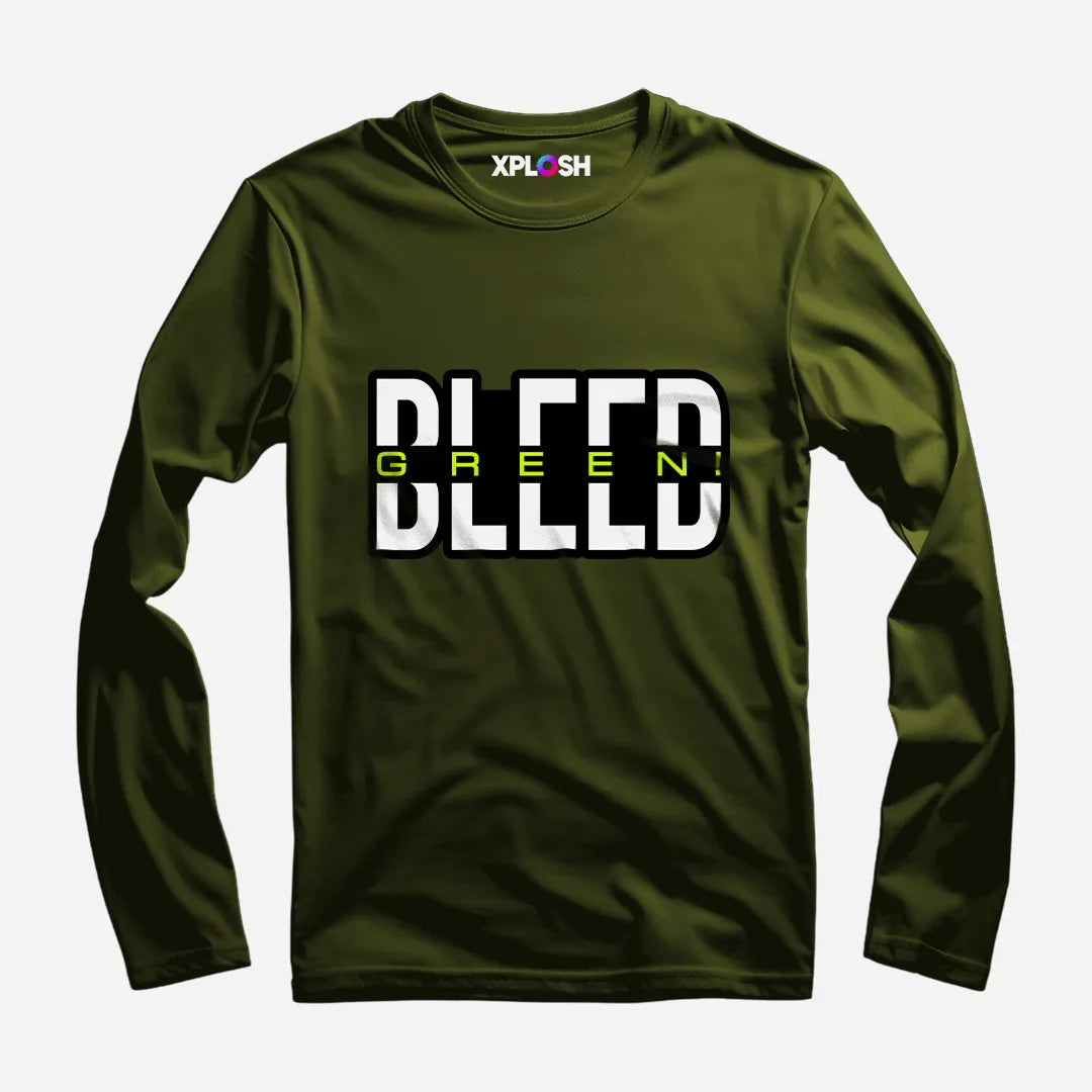 Bleed Green Full Sleeve T-Shirt