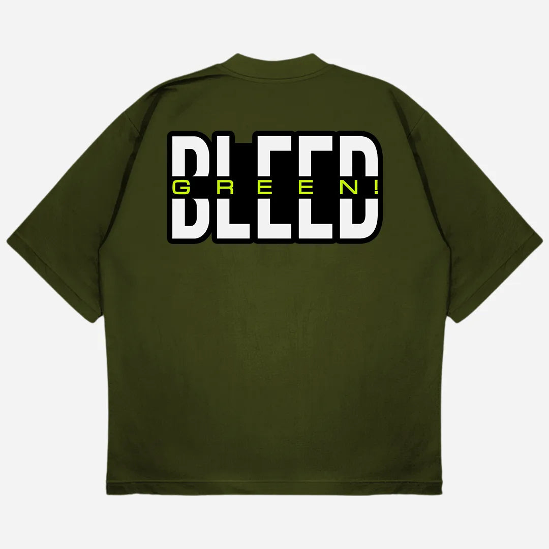Bleed Green Drop Shoulder T-Shirt