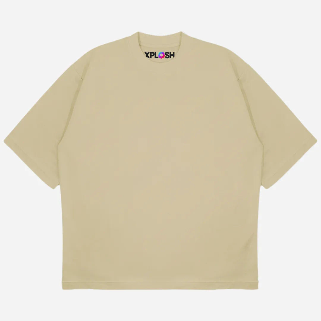 Beige Drop Shoulder T-Shirt