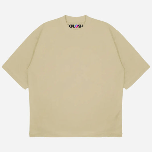 Beige Drop Shoulder T-Shirt