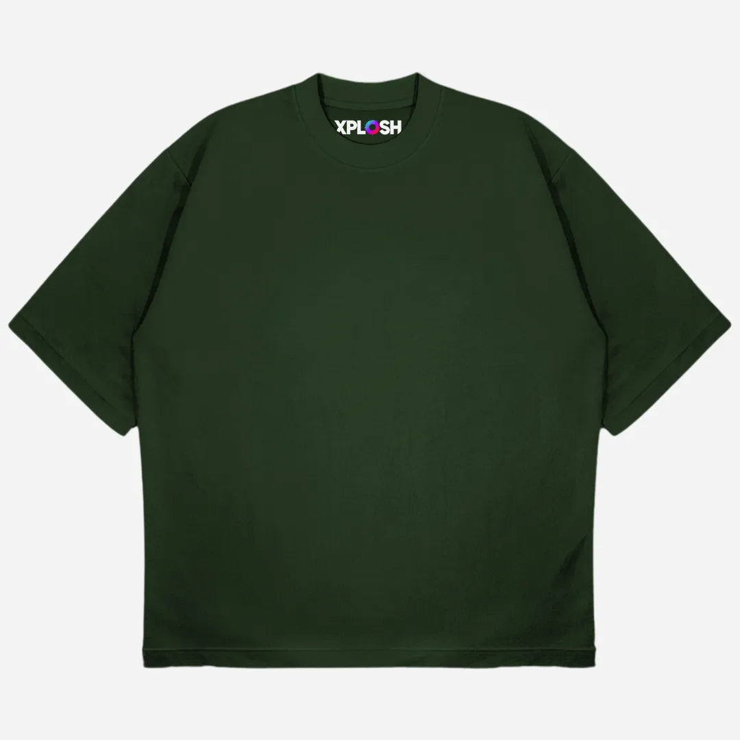 Bottle Green Drop Shoulder T-Shirt