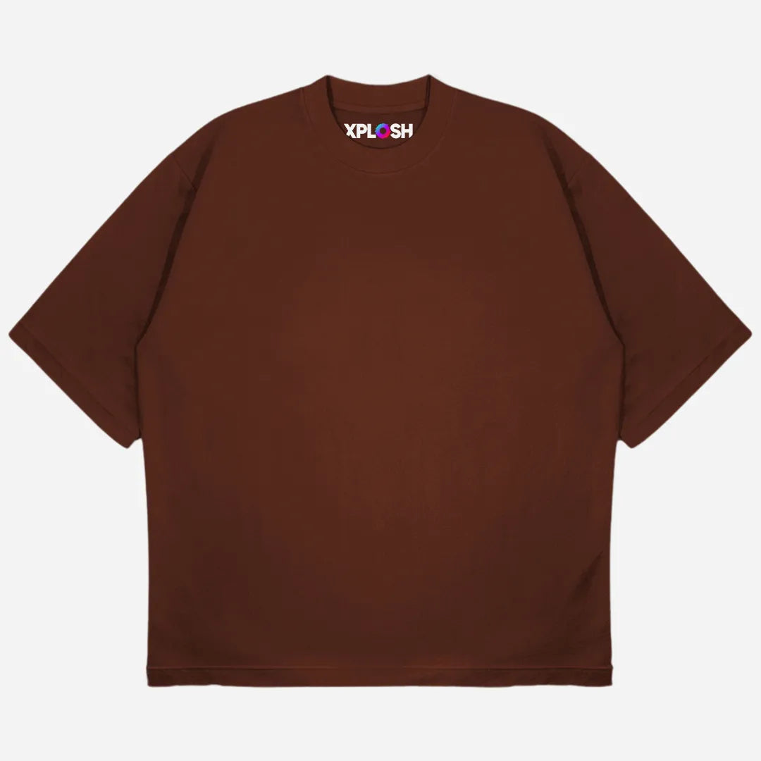 Choco Brown Drop Shoulder T-Shirt