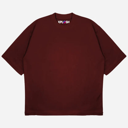 Maroon Drop Shoulder T-Shirt