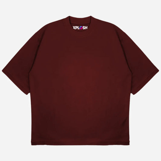 Maroon Drop Shoulder T-Shirt