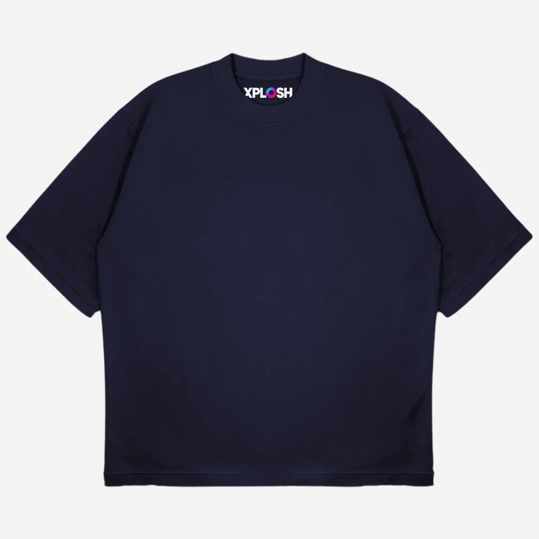 Navy Blue Drop Shoulder T-Shirt