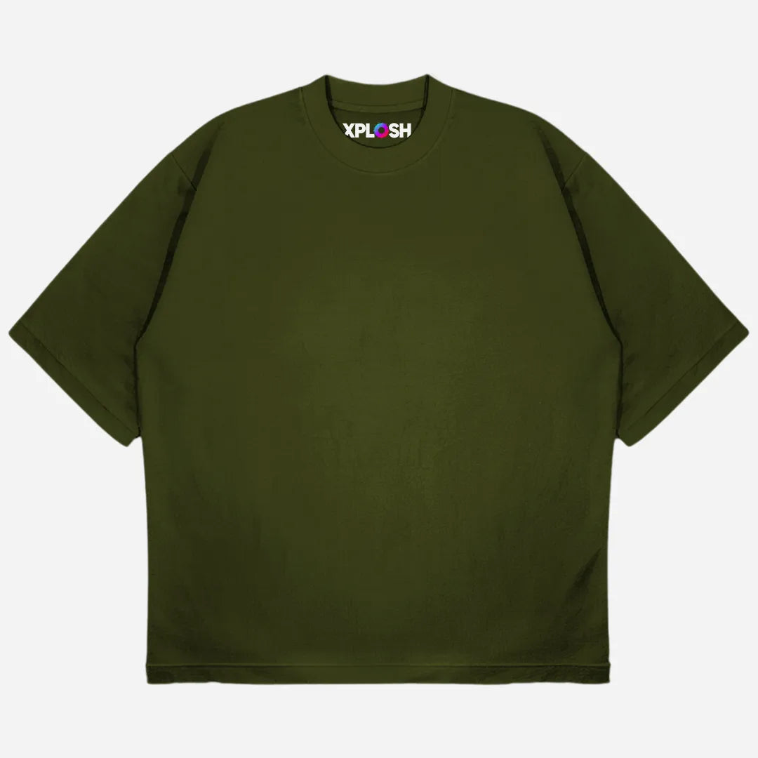 Olive Green Drop Shoulder T-Shirt