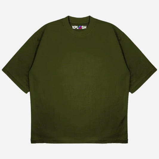 Olive Green Drop Shoulder T-Shirt