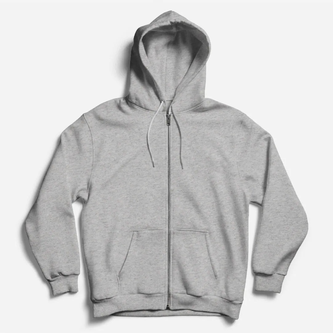 Heather Gray Zipper Hoodie