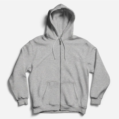 Heather Gray Zipper Hoodie