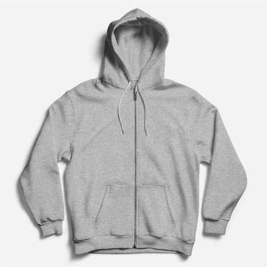 Heather Gray Zipper Hoodie