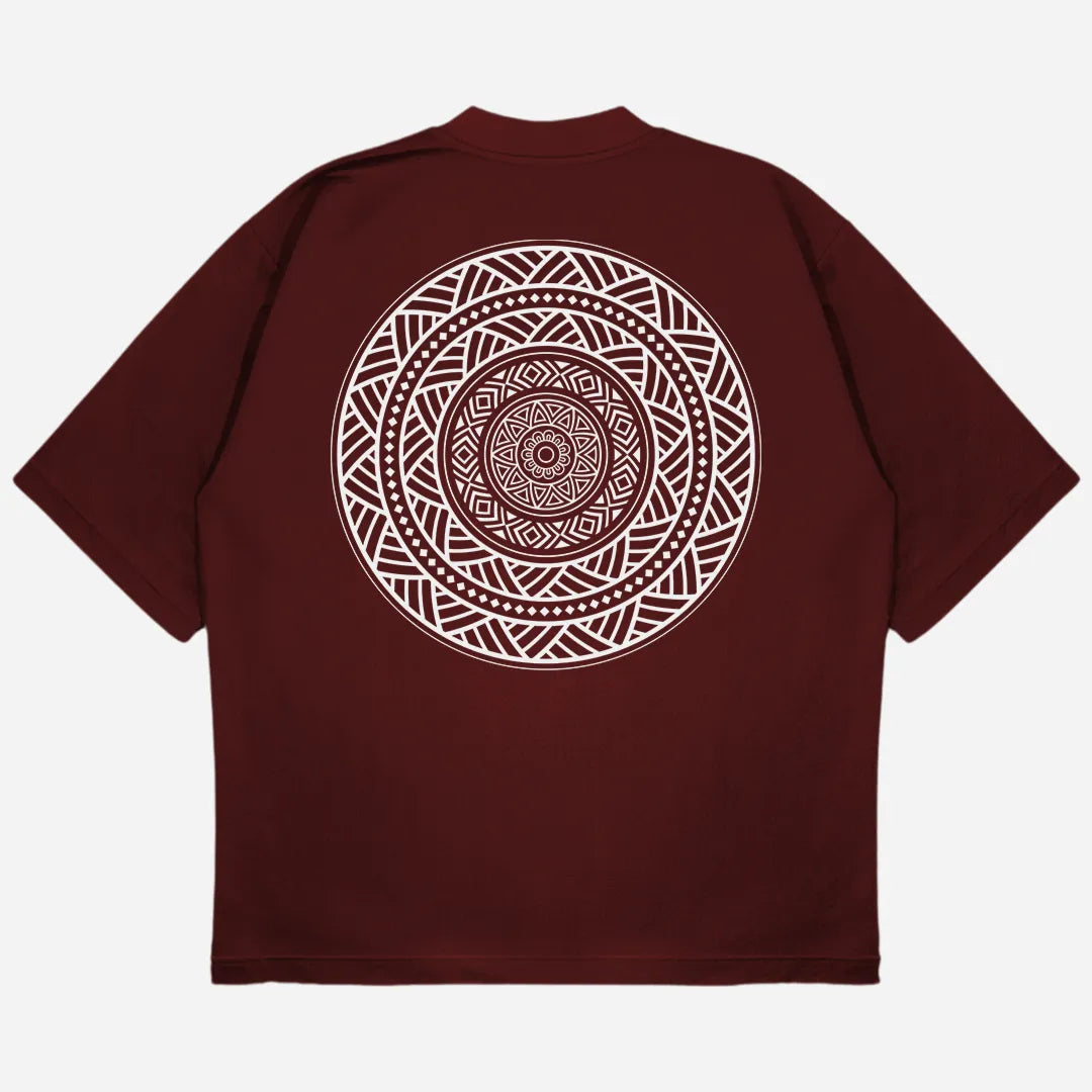 Mandala Drop Shoulder T-Shirt