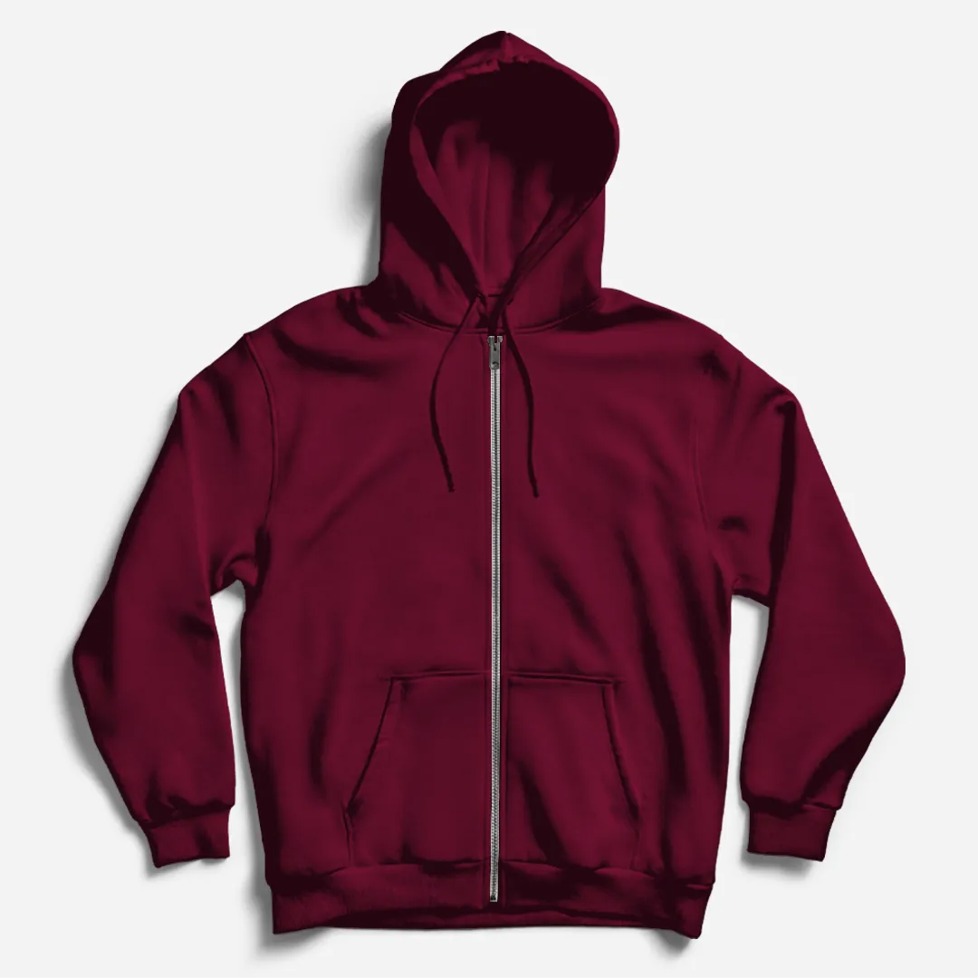Maroon Zipper Hoodie