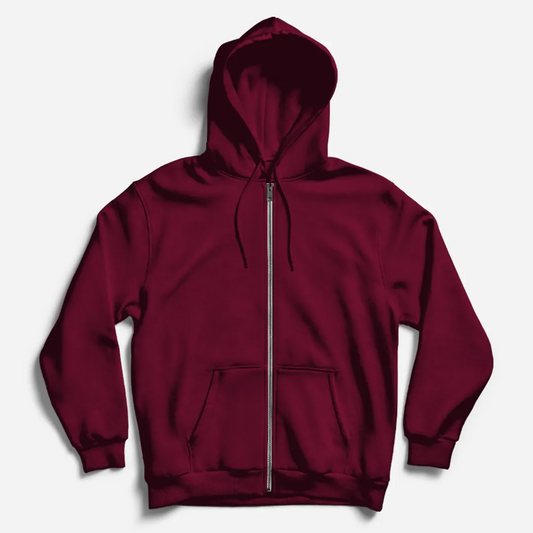 Maroon Zipper Hoodie