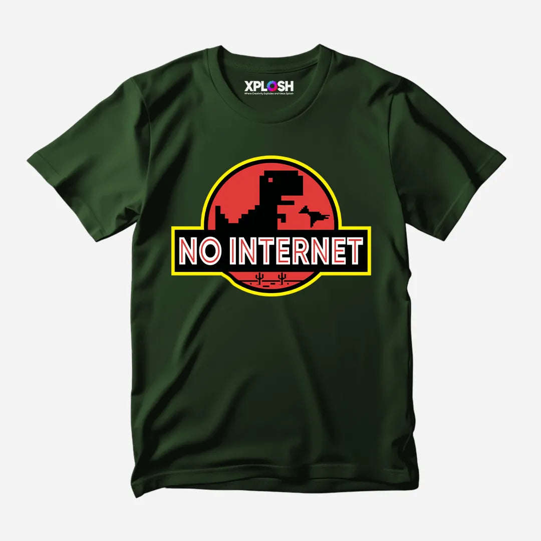 No Internet Half Sleeve T-Shirt