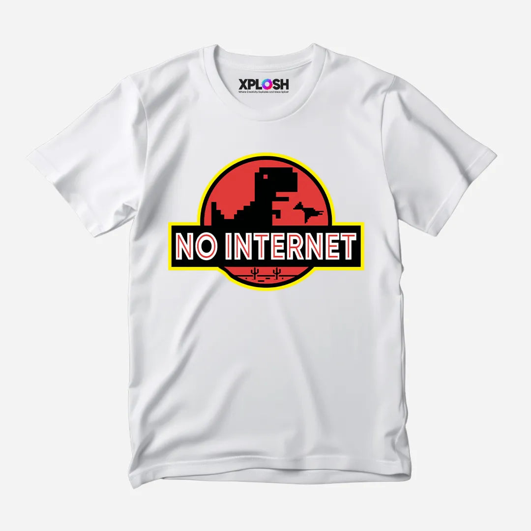 No Internet Half Sleeve T-Shirt
