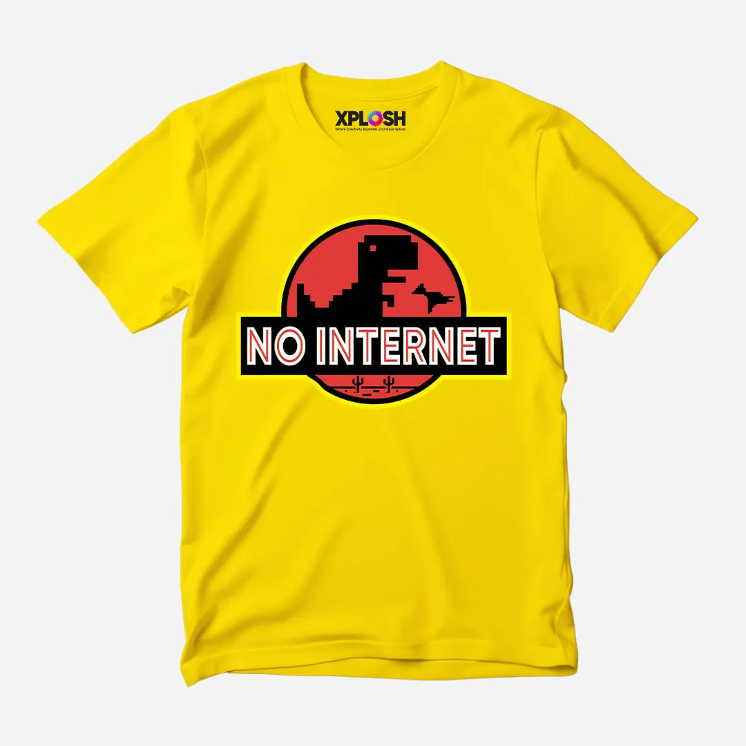 No Internet Half Sleeve T-Shirt
