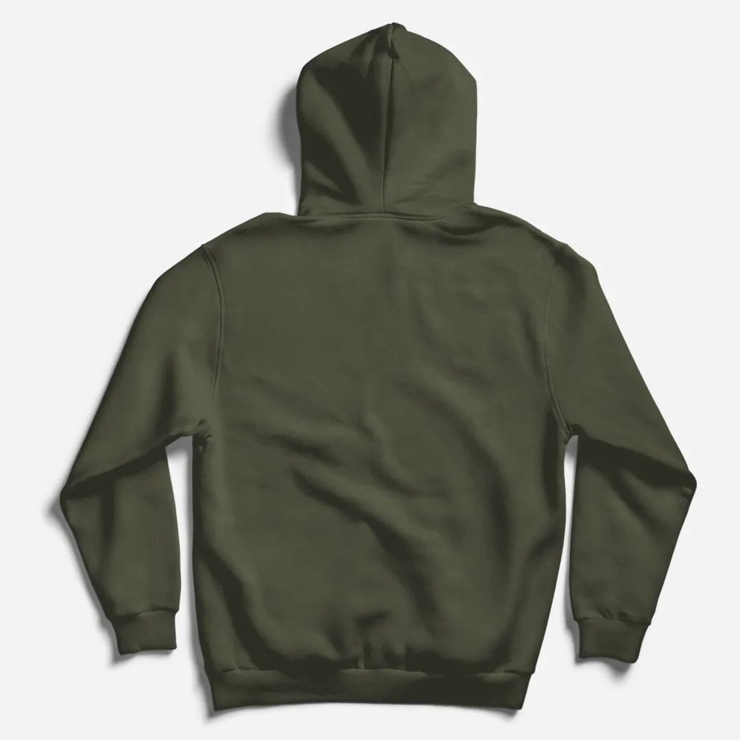 Olive Green Zipper Hoodie