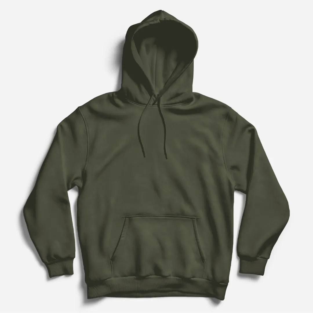 Olive Green Pullover Hoodie