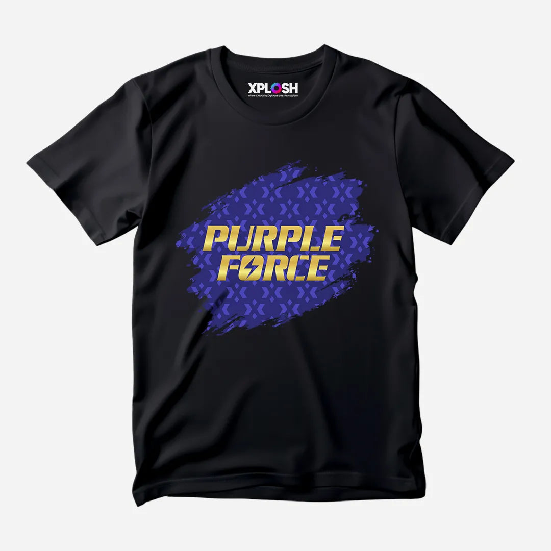 Purple Force Half Sleeve T-Shirt