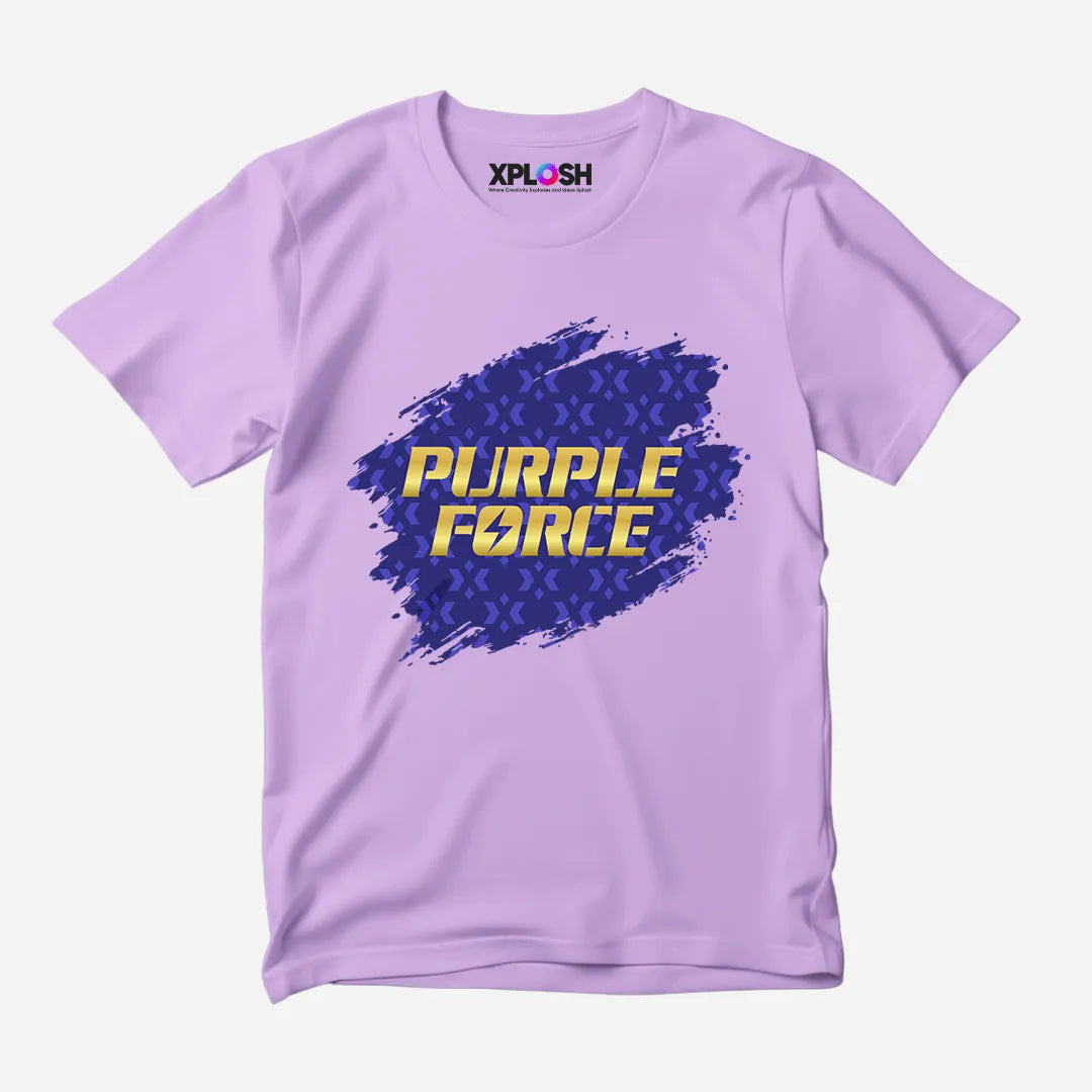 Purple Force Half Sleeve T-Shirt