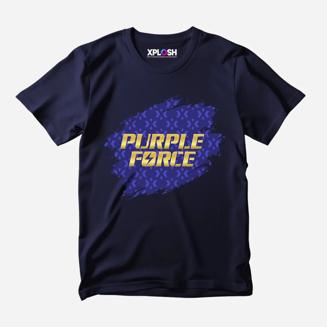 Purple Force Half Sleeve T-Shirt