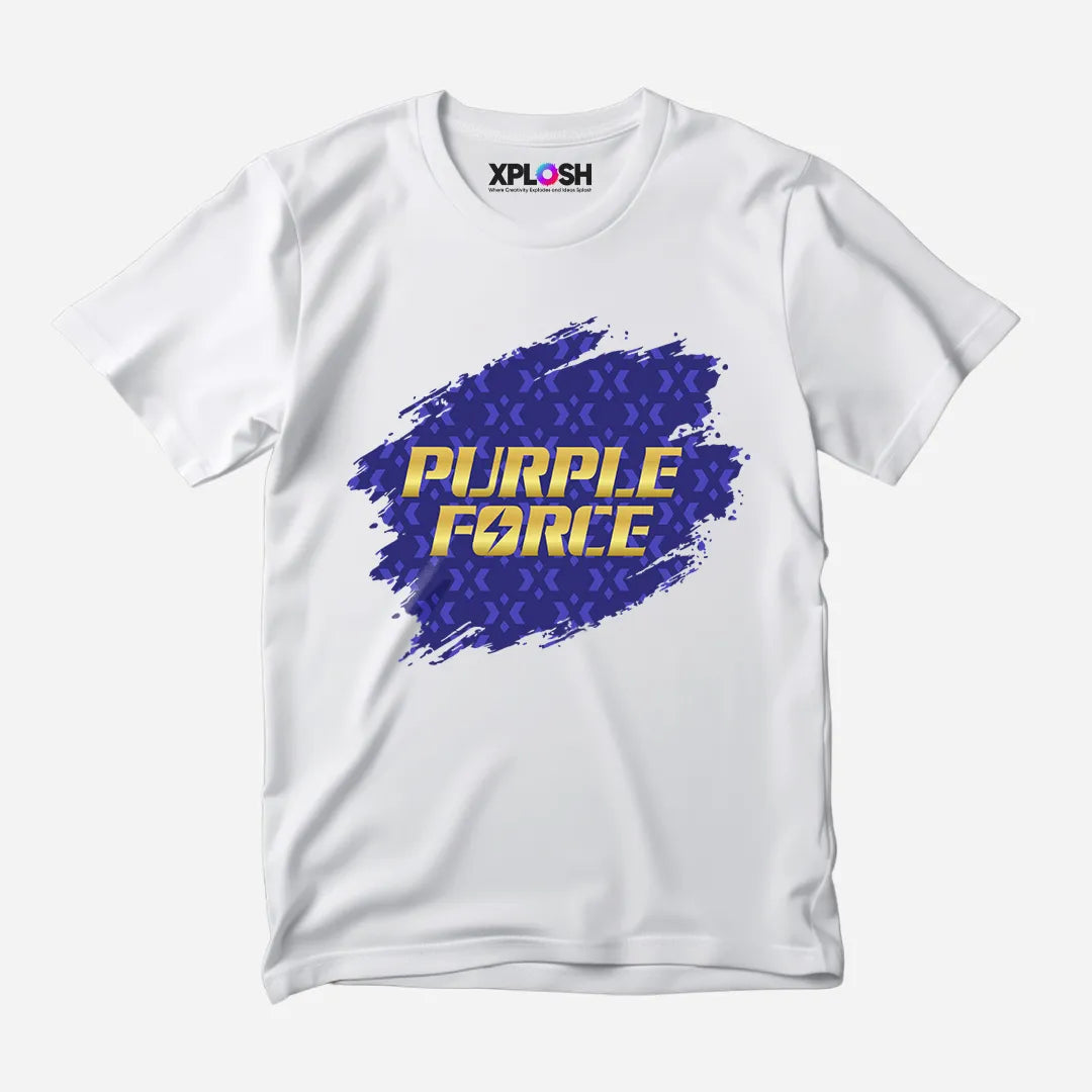 Purple Force Half Sleeve T-Shirt