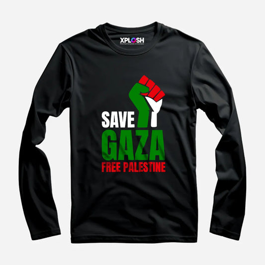 Save Gaza Full Sleeve T-Shirt
