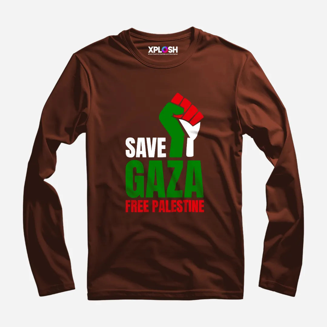 Save Gaza Full Sleeve T-Shirt