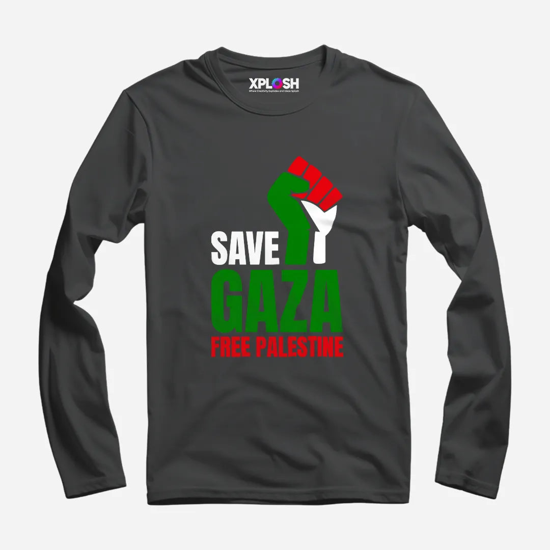 Save Gaza Full Sleeve T-Shirt