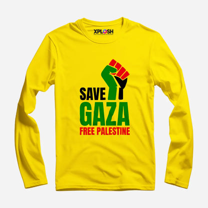Save Gaza Full Sleeve T-Shirt