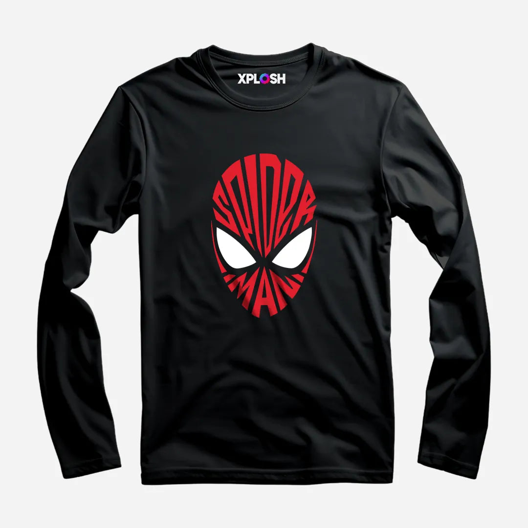 Spiderman Visage Full Sleeve T-Shirt