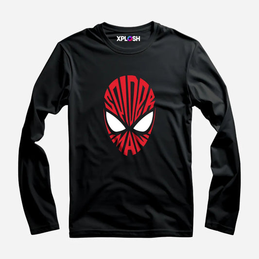 Spiderman Visage Full Sleeve T-Shirt