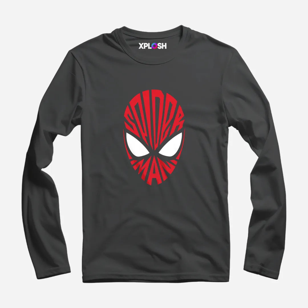 Spiderman Visage Full Sleeve T-Shirt